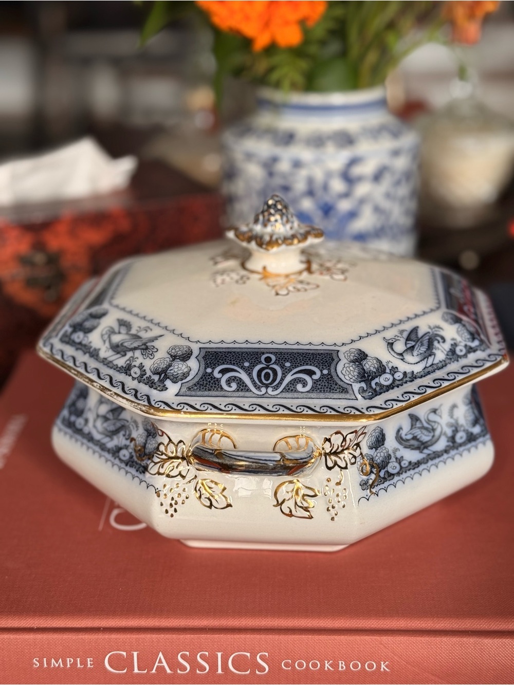 Antique Losol Ware Meliden Covered Vegetable Tureen - Transferware